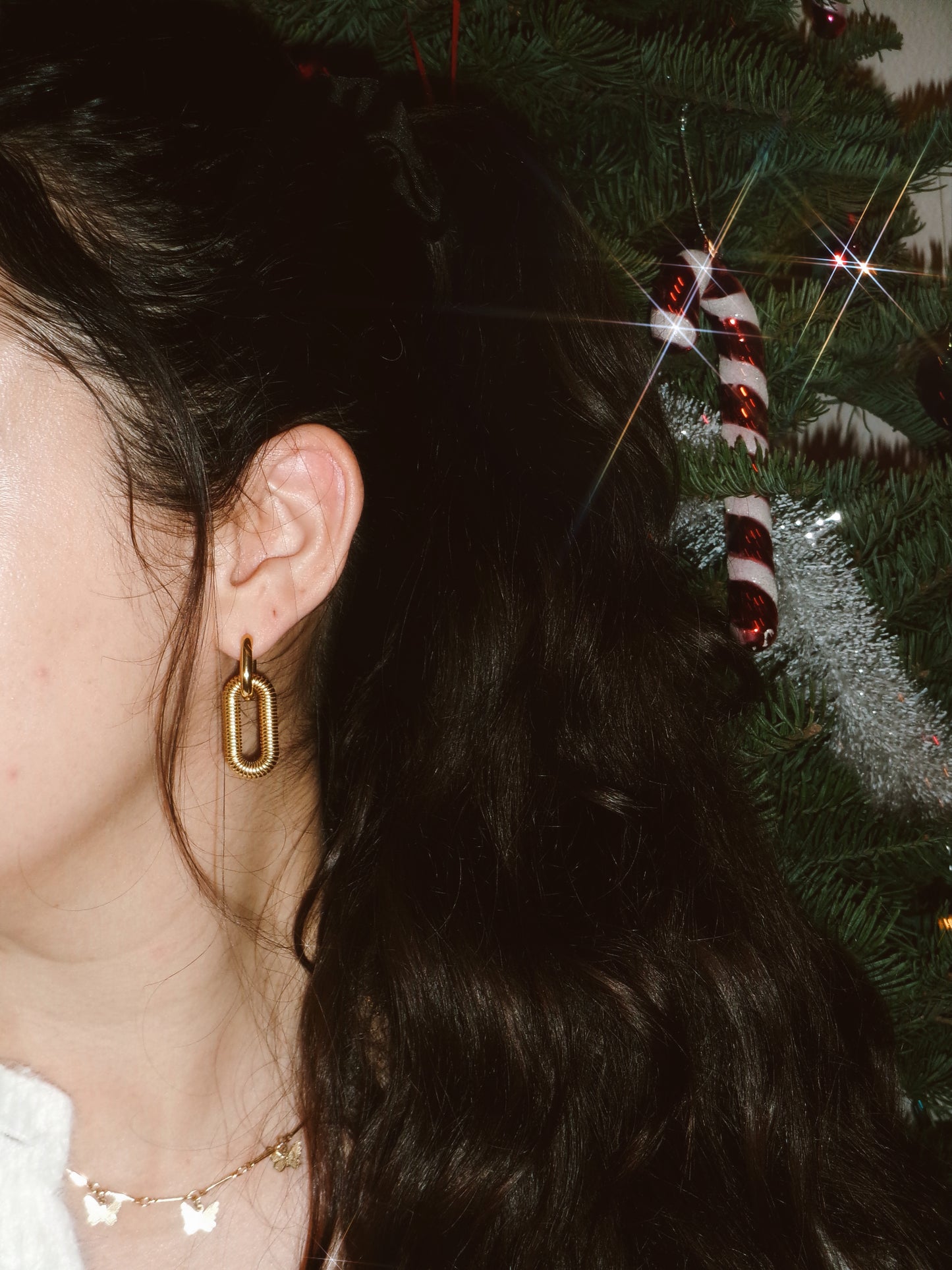 Tate Double-Chain Hoops